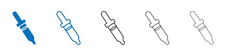 Eye dropper icon Isolated flat vector in outline