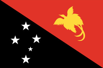 papua new guinea vector flag. Accurate dimensions and official colors. This file is suitable for digital editing and printing of any size.