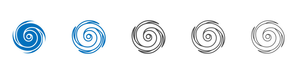 Hurricane icon Isolated flat vector in outline