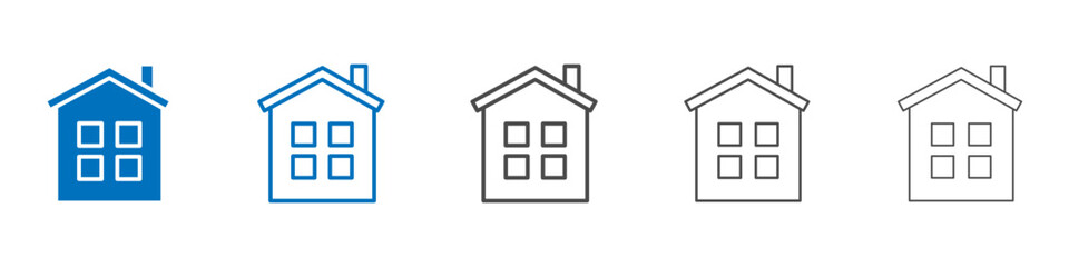 House icon Isolated flat vector in outline