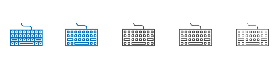 Keyboard icon Isolated flat vector in outline