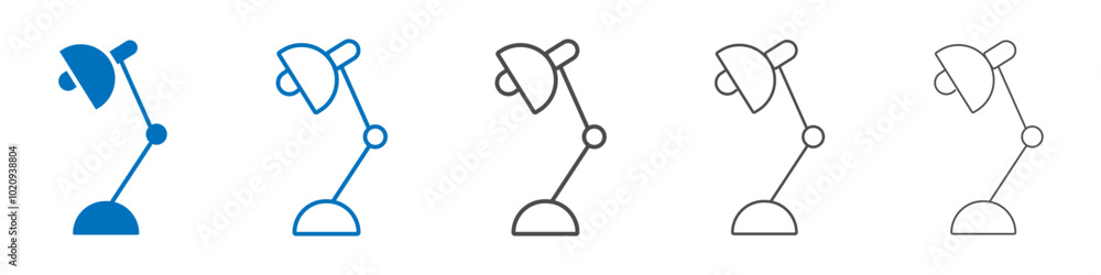 Poster lamp icon isolated flat vector in outline
