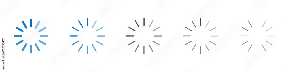 Poster Loading icon Isolated flat vector in outline