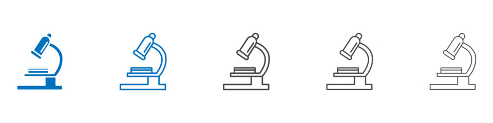 Microscope icon Isolated flat vector in outline