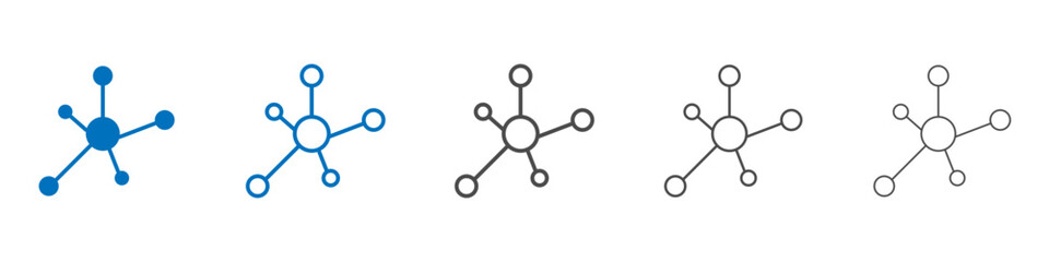 Molecule icon Isolated flat vector in outline