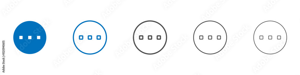 Poster more icon isolated flat vector in outline