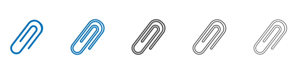 Paperclip icon Isolated flat vector in outline