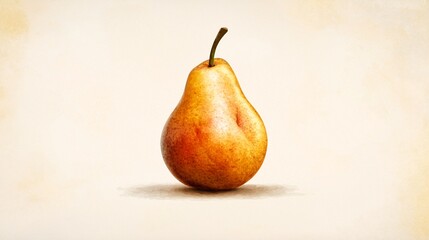Fresh Pear on Simple Background