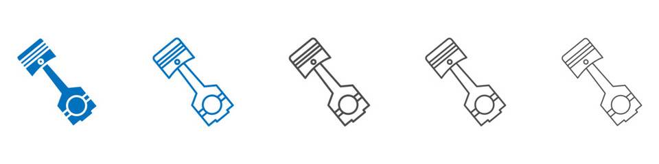 Piston icon Isolated flat vector in outline