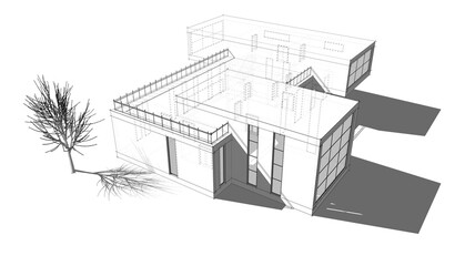 sketch of house