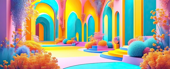 Obraz premium Colorful Architectural Wonderland