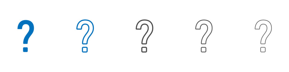 Question icon Isolated flat vector in outline