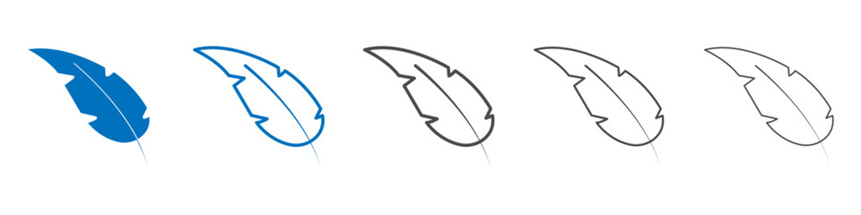 Quill icon Isolated flat vector in outline