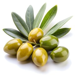 Olive on white background