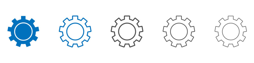Settings icon Isolated flat vector in outline
