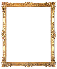 Picture frame in a classic design on a transparent background, in PNG format.