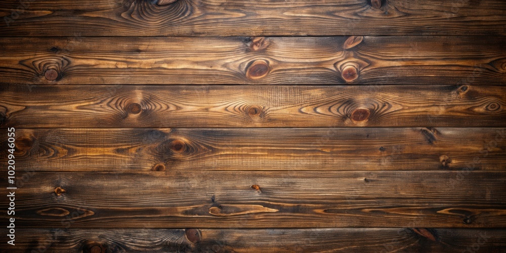 Aufkleber Rustic Wooden Planks with Distinctive Grain Patterns and Knots