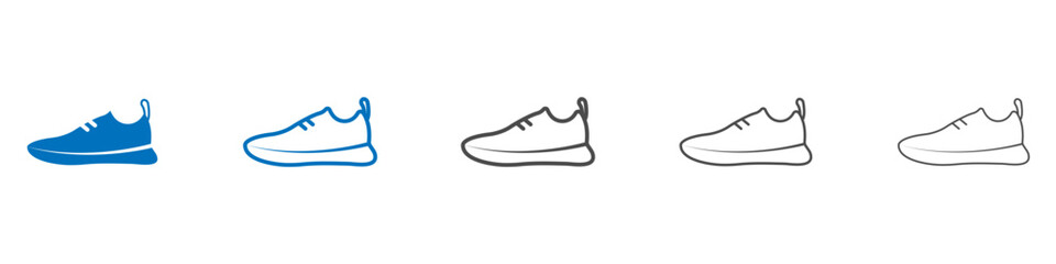 Sneaker icon Isolated flat vector in outline