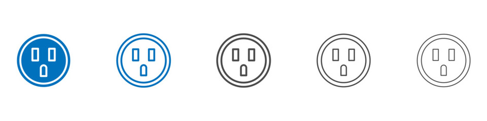 Socket icon Isolated flat vector in outline