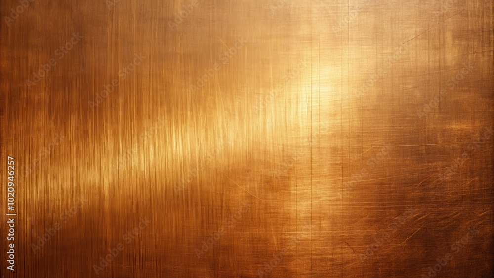 Poster textured metallic gold surface with subtle scratches and glowing light reflection