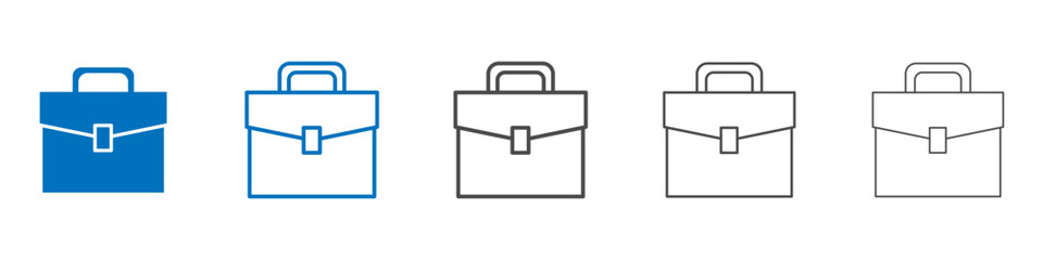 Suitcase icon Isolated flat vector in outline