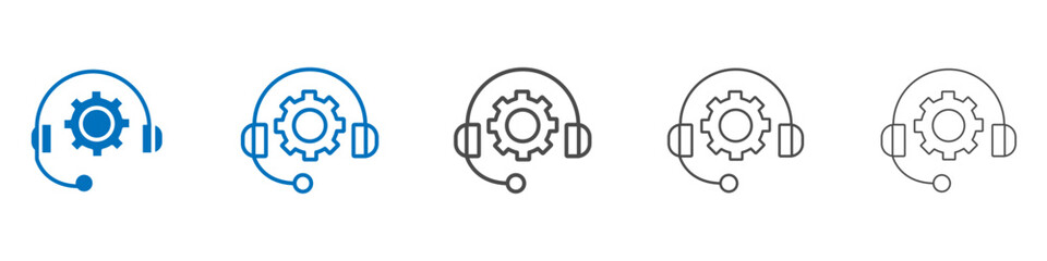 Technical support icon Isolated flat vector in outline