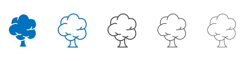 Tree icon Isolated flat vector in outline