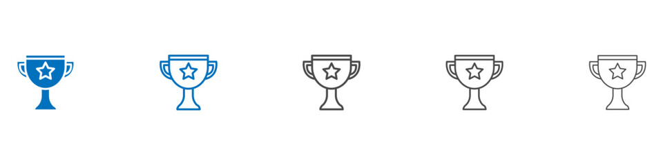 Trophy icon Isolated flat vector in outline