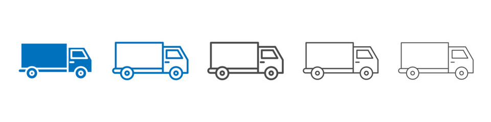 Truck icon Isolated flat vector in outline
