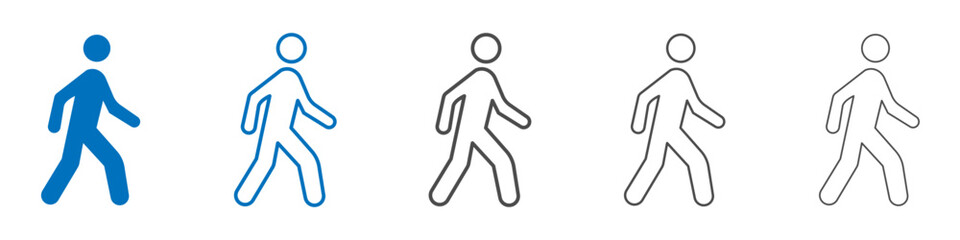 Walk icon Isolated flat vector in outline
