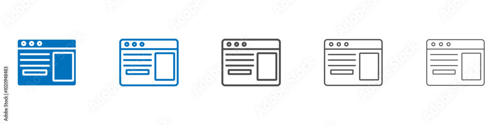 Poster web page icon isolated flat vector in outline
