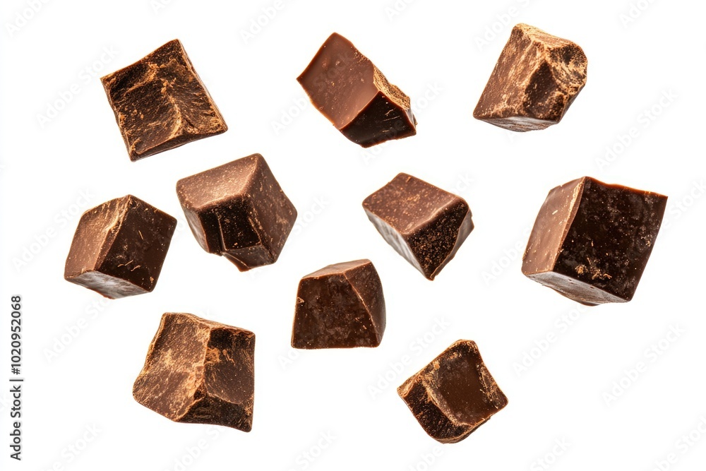 Aufkleber a group of chocolates stacked on top of each other, perfect for displaying or serving