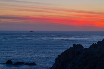 Coast with Phare de la Vieille near Pointe du Raz, Brittany, France