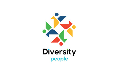 diversity people team family colourful logo vector icon symbol