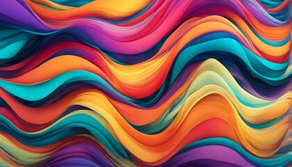 Fototapeta premium vibrant abstract waves