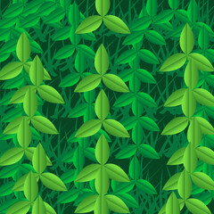 Green-vector-background-with-leaves.Illustration