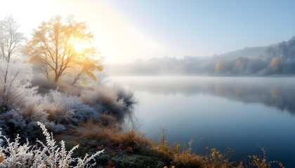 morning fog on the river