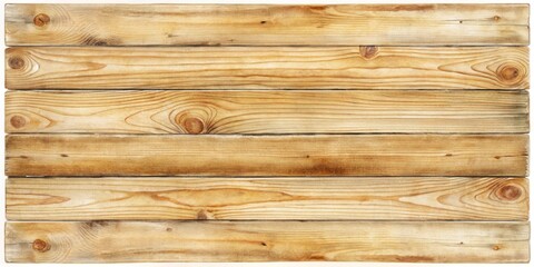 Naklejka premium Horizontal Wooden Planks with Natural Grain and Knots, Perfect for Rustic Backgrounds and Textures