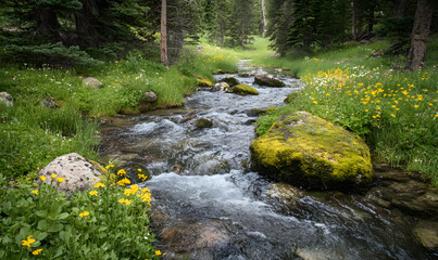 Obraz premium Stunning Nature Landscapes: Mountains, Forests, Oceans, and Serene Vistas.