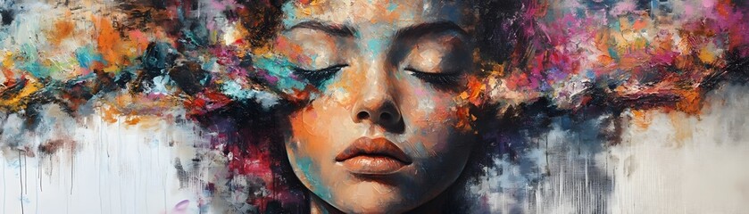 Emotional Captivating Portrait of Creative Expression
