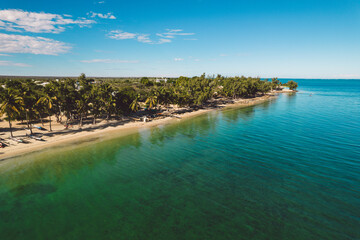 Madagascar - aerial view of tropical beach