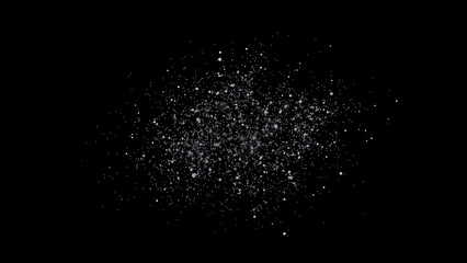 Obraz premium Fine white dust particles dispersed in mid-air, Generative AI