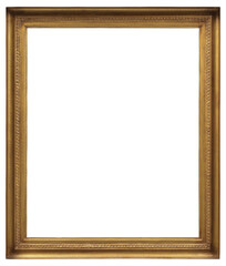 Wooden picture frame in PNG format on a transparent background.