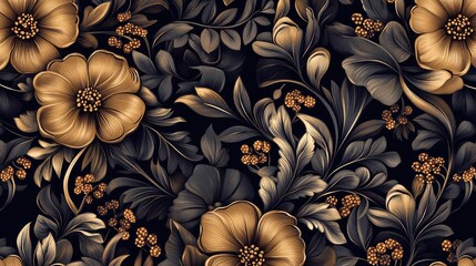Floral seamless pattern generative Ai