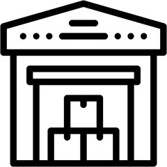 Vector Icon Warehouse, Shipping, Stock, Storage, Factory, Stocks
