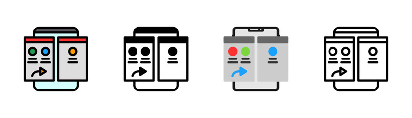 Fototapeta premium Set of Forward Icon