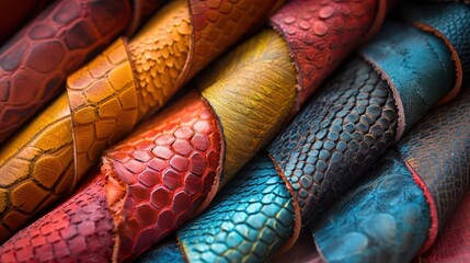 Handmade Leather Goods, vibrant colors, close-up, creative process, photography