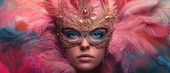Obraz premium Surreal Portrait of a Person with Multiple Eyes