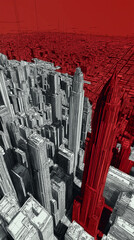 Naklejka premium city skyscrapers, city skyline