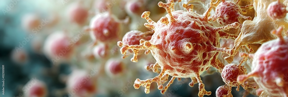 Aufkleber detailed microscopic view of coronavirus molecular structure and pathogenic design. this image showc